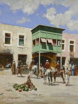 トルコ市場 ヴィクトル・ユゲ・オリエンタリスト Oil Paintings